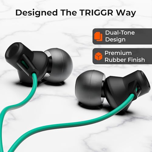 Image of Zing Type-C Wired Earphones with HD Mic, BassXpand Technology, 13mm Dynamic Drivers, IPX4 Water Resistant, Magnetic Earbuds, in-Line Controls, 1.2m Cable - Teal Eclipse