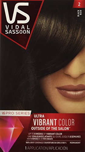 Tinte permanente para cabello Vidal Sassoon Pro Series, negro 2 miniatura 2