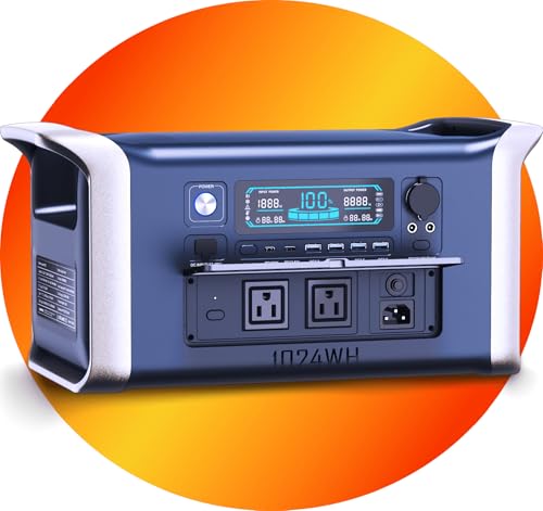 UAPOW ��������O�p1000W 1500W 2000W�|�[�^�u���d��1000wh�É��d�� �C���~�l�[�V����/�h���[����B/�①�P�[�X/�����ݔ�MAX 3000W 2500W (AP1000_1024wh)