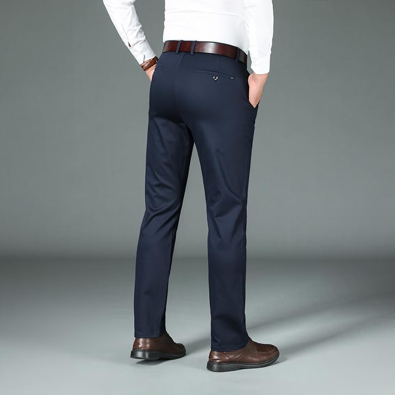 Silamone Timeless Stretch Pants, Timelessflex - Men's High Stretch Straight Fit Pants, Straight Fit Suit Trousers3