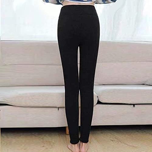 Mallas elásticas cálidas para mujer leggings de invierno a prueba de viento con cintura alta 3