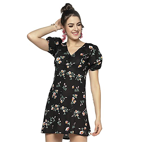 Image of SERA Women's Cotton A-Line Mini Casual Dress