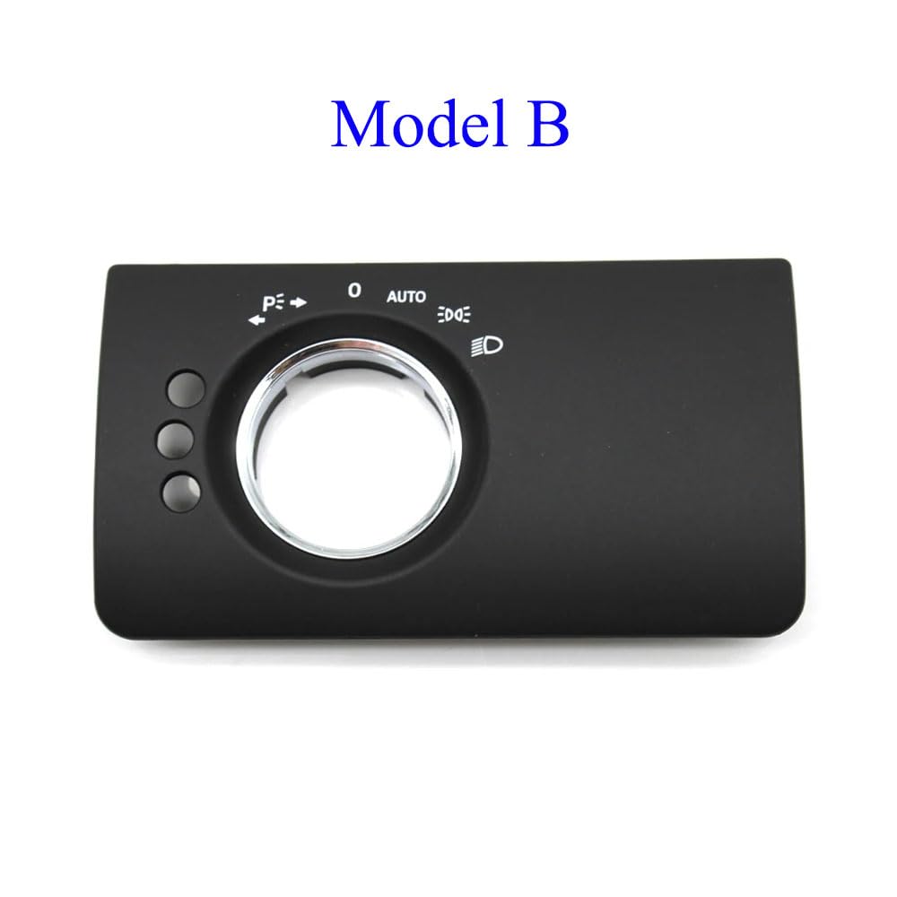 Compatible with Mercedes Benz ML GL W164, Front Headlight Control Switch Button Cover, Interior Headlamp Head Light Switch Panel Trim Accessories Replacement (Model B)