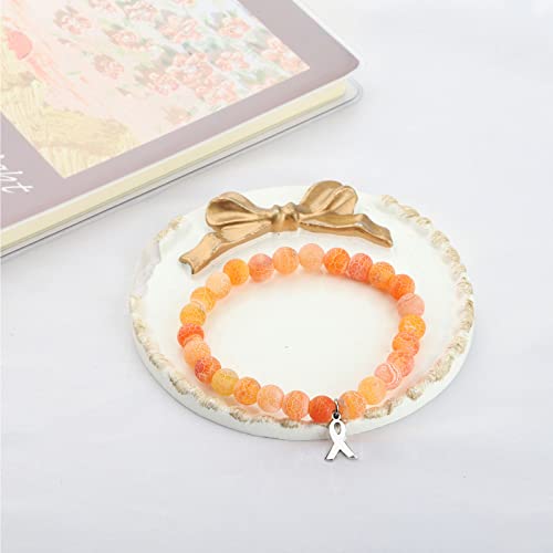 Cenwa Orange Awareness Bracelet - Leukemia Awareness Ribbon - Survivor Gift2