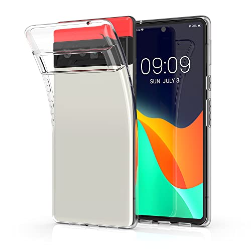 kwmobile Carcasa Compatible con Google Pixel 6 Pro - Funda de Silicona para móvil - Cover Trasero en Transparente