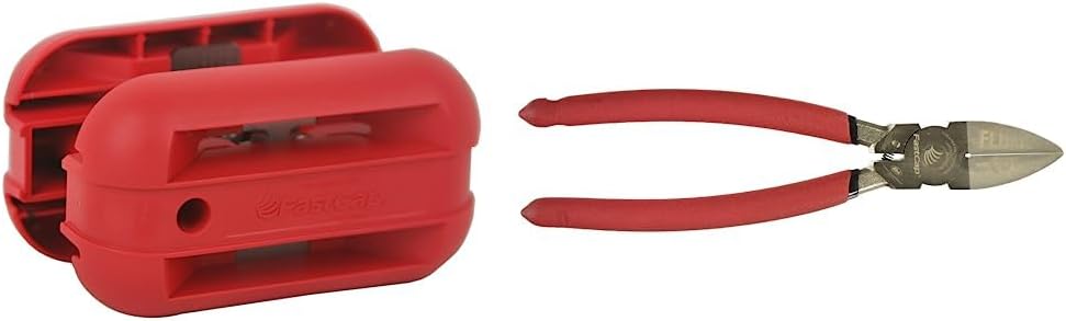FastCap Quad Trimmer with Tungsten Carbide Blades, Red Pliers Macro Flush Cut Trimmers - Perfect for Carpentry and Woodworking