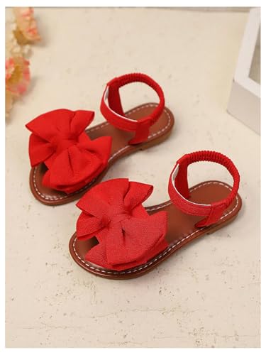 GORGLITTER Girl's Bow Sandals Open Toe Ankle Strap Cute Slide Sandals Dressy Vacation Flats2