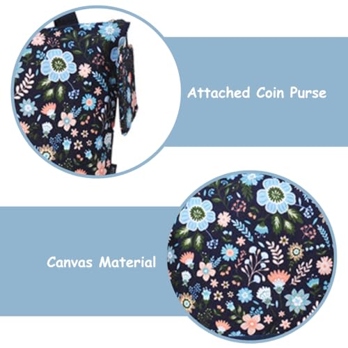 Image of NGIL Medium Top Zipper Closure Canvas Tote Bag with Attached Matching Coin Purse For Moms and Nurses