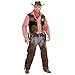 Widmann 05923 Tee Shirt Adulte Cowboy Costume avec Gilet, Jambières et Chapeau