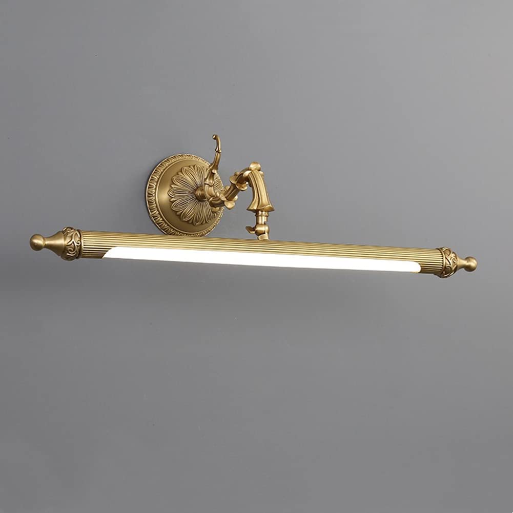 Antique Brass Bathroom Vanity Light Traditional Vanity Lighting LED Bathroom Wall Light Long Strip Vintage Sconce Light Bookshelf Library Lights in Gold - 22" Third Gear Dimming