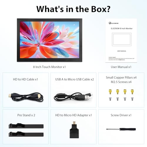 ELECROW 8インチ タッチスクリーン ポータブルモニター DIS85801D の商品画像 7