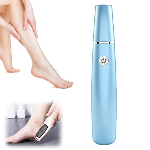 Removedor eléctrico de callos para pies, juego de pedicura profesional con fuerte potencia, elimina sin esfuerzo la piel muerta, dura y agrietada para pies lisos en casa (azul)
