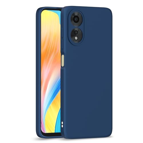 Image of Outlouders Back Cover for Oppo A38 4G / Oppo A18 4G | Camera Protection | Durable Soft Matte Silicone Bumper Case (Blue)