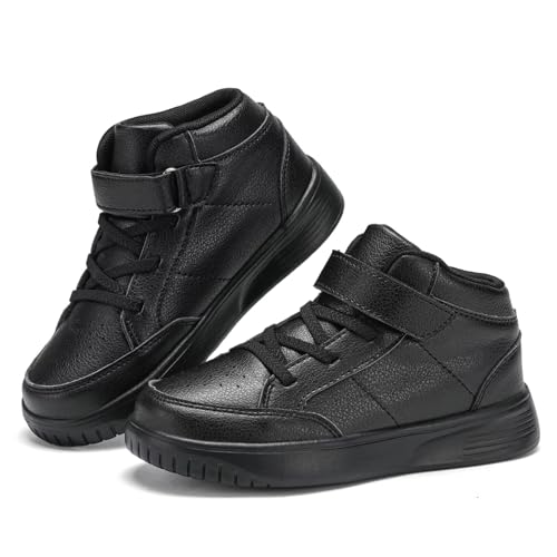 Image of Kids Sneakers Boys Running Shoes Girls High Top Casual Lightweight Classic Adjustable Strap Sneakers