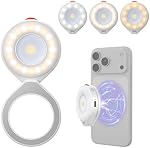 TELESIN 2-in-1 Magnetic Selfie Light & Flash Light for iPhone | 5000 Lux Ring Light, LED Selfie Ring Fill Light for Content Creation/Vlogging/Selfie/TikTok/Video/iPhone/Android