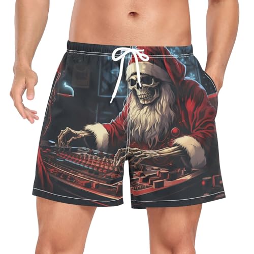 Maillot de bains étanche homme à séchage rapide motif squelette de musique original
