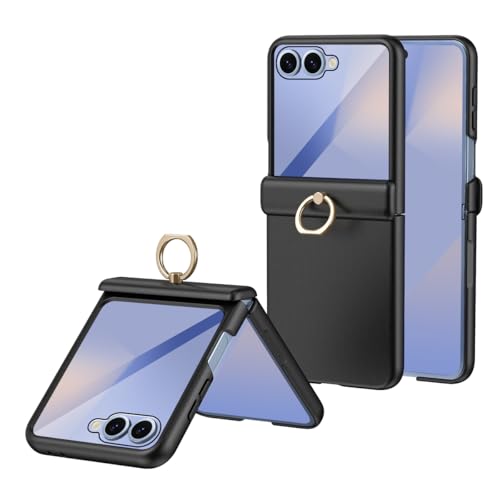 Coque Galaxy Z Flip 7 noir avec protection intégrale de charnière et membrane écran