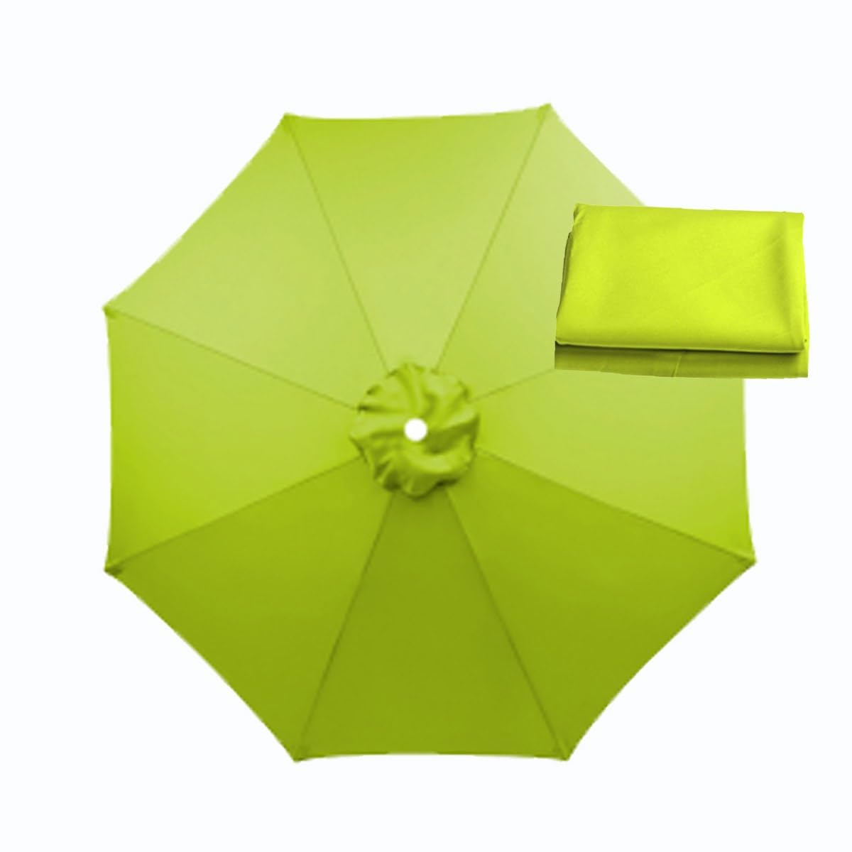 BEEGMA Sun Umbrella Replacement Cloth 6 Arms/8 Arms Replacement Parasol Canopy Cover 2.0m 2.30m 2.50m 2.70m 3.0m Outdoor Patio Garden Umbrella Canopy (Color : Grass green, Size : 2.30m/7.5FT-8Ribs)