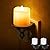 Briignite Flameless Candle Night Light, Night Lights Plug into Wall 2 Pack, LED Candle Night Light with Light Sensor, 0-100LM Dimmable Night Light Plug in, Amber Nightlight for Kids Hallway Bathroom