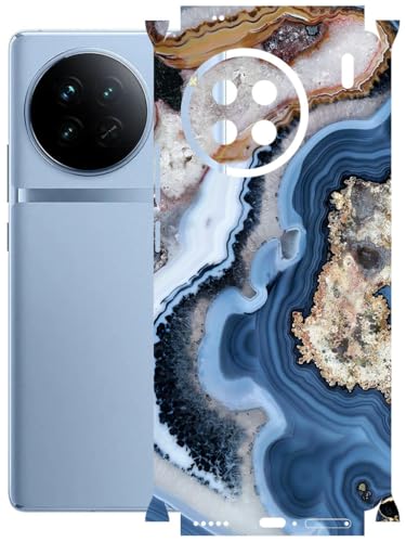 Image of AtOdds - Full Body Back Screen Guard Protector Film - Lamination Wrap Skin Sticker Compatible with VIVO X90 | Scratchproof Matte Finish (Floor Marble)