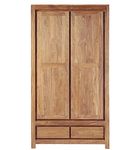 Image of Sheesham Solid Wood Cubex Storage Wardrobe