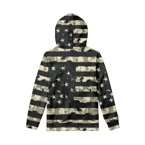 Image of WELLFLYHOM Boys Hooded Sweatshirts Hoodie Pullover Cool Graphic Crewneck Blouses Size 6-16