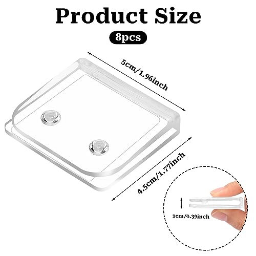 8 Stück Duschvorhang-Clips Selbstklebende Dusch-Spritzschutz Clip Transparente Vorhang Clip Winddichte Vorhang Klammern Badezimmer Gardinenhalter Vorhang Clips für Dusche Verschütten
