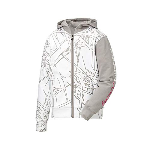 Polaris Youth White Cracked Race Hoodie Soft Cotton Snowmobile Sweatshirt - Medium