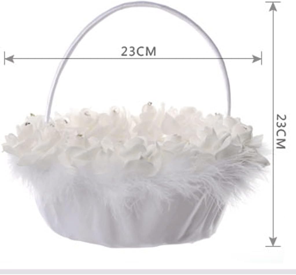 Lace Etiquette Flower Girl Hand Baskets Princess Bridesmaid Festive Home Decoration Sub