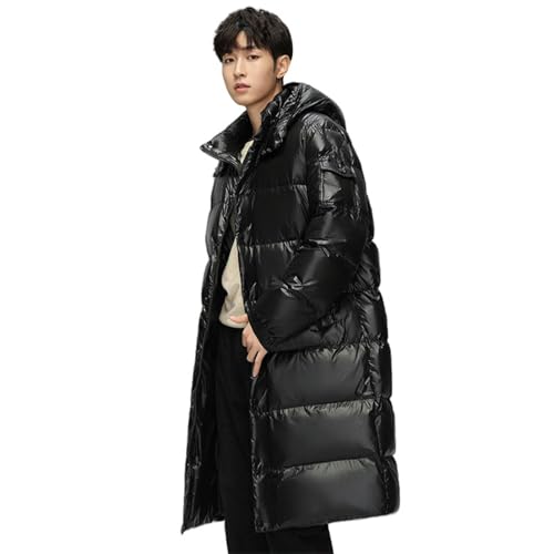 Manteau en duvet hommes doudoune mi-longue chaude et épaisse