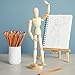 3 Pack Posable Art Figure Model, Flexible Wooden Drawing Mannequin for Artists, Sketching (13 in)
