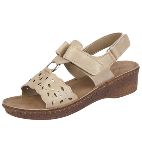 Sandales barre en T Jo & Joe en similicuir avec strass pour femme