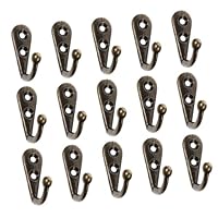 DIKACA 24Pcs Vintage Wall Mounted Coat Hooks Bronze Retro Hangers Multifunctional Clothes Hooks for Cloakroom Corridor Office and Bedroom Organization