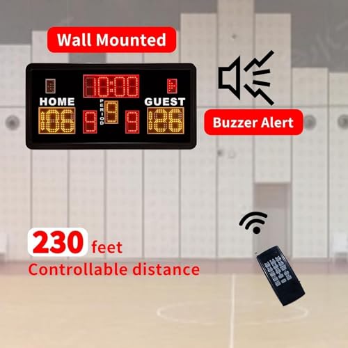 Tableau de score électronique LED grand format avec minuteur et télécommande pour tournois - 3
