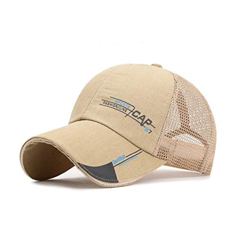 XibeiTrade Gorra de béisbol unisex de verano para hombres y mujeres, deportes al aire libre, lona de malla transpirable, Caqui, Medium Cover