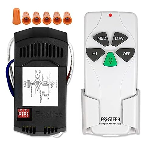 Eogifee Universal Ceiling Fan Remote Control and Receiver Kit with 3 Speed and Light Dimmer Control Replacement of Hampton Bay Harbor Breeze Hunter FAN-53T 2AAZPFAN-53T UC7030T FAN-11T KUJCE9103 Kit Cover