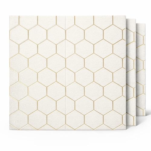 Image of Barebeauty 3D Wall Panel Wallpaper, Self Adhesive PE Foam Brick Sticker, Waterproof Wall Covering for Home Decor, 70 x 70 cm (Pack of 8, 42.16 Sq. Ft. Approx)