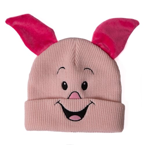 ComfyCamper Cute Pink Pig Beanie Costume Hat for Womens Adult Men Pigs Ears Hats Cosplay Halloween Costumes, One Size