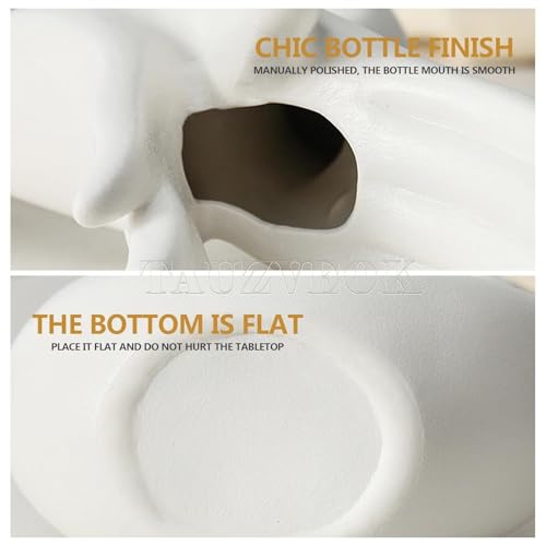 Vases en céramique moderne blanc abstrait fleur d'intérieur - 5