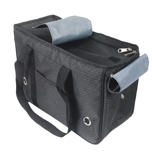 Jingshihaisu ペットのハンドバッグ ポケット付き ロールブラインド付き 耐力が強い ガス透過性 小型犬用 ネコ匹 ウサギ匹 キャンプ アウトドア 旅行する 車載 マルチカラーオプション (L,F)