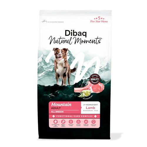 Dibaq Natural Moments Dogs 5 Star Mountain: alimento Completo de Cordero y Pavo, para Perros Adultos de Todas Las Razas, con Ingredientes 100% Naturales, 12 kg