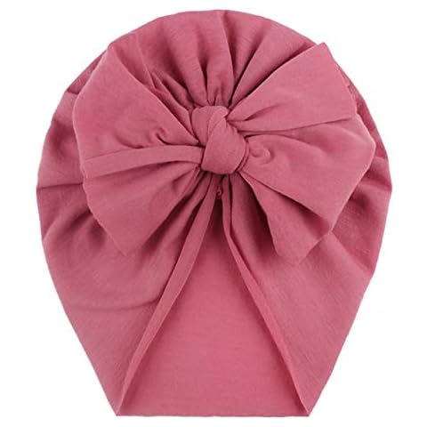nvtuuer Turban Baby Girl Newborn Headband Hair Band Knot Hat Summer Stretch Bow Headwear Toddler Newborn Hat, l, 0-3 Years Cover