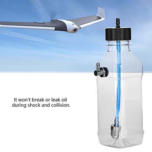 Kosdfoge Rc Airplane Fuel Tank Accessory, Transparent Plastic Fuel Tank, Rc Model Transparent Plastic Fuel Tank Replacement Part For Rc Airplane Part (260Ml(15-20Cc)) #TOP2