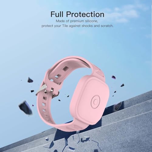 Pulsera impermeable Tile Mate rastreador GPS infantil correa rosa ajustable 2