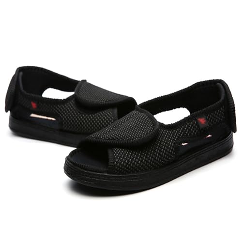 bumuam Men Diabetic Walking Sandals Edema Shoes, Extra Wide Width Arthritis&Edema Footwear Soft Breathable Indoor Slippers for Elderly Swollen Feet Men 8/Women 12