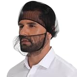 QIAN SOU Disposable Honeycomb Beard Nets Breathable Food Service Beard Cover (100)