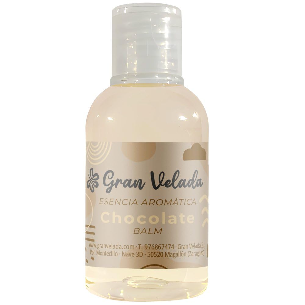 Gran Velada - Duftöl Schokoladen-Essenz für Lippenpflege 1000 ml | Aroma für Lippenstifte, Lipgloss & Balsame, Kosmetische für DIY Lippenpflege, Süßer Schokoladenduft für Kosmetik