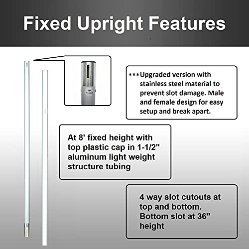 Crowd Control Center Pipe And Drape, Framework Backdrop Kit, Fixed Uprights (8X20Fixed) ***Upgraded Version*** #TOP1