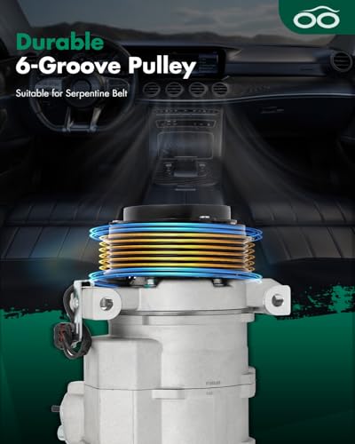 Image of SCITOO AC Compressor fit for Dodge for Grand Caravan 3.3L 2008-2010 | Fast Cooling, Ultra Low Noise (≤72 dB)Air Conditioner Compressor with Clutch, Easy Installation, 6512420 7512420 10347170
