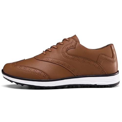 Golf Shoes for Mens Big Size Leather Waterproof Golfers Sneakers Spikeless Anti Slip Walking Footwears2